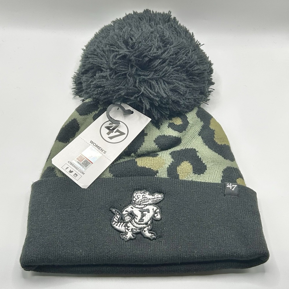 Florida Gators '47 Brand Women's Animal Print Beanie Hat Cap Pom Cuff Knit NCAA